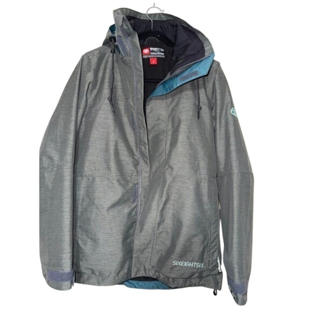 686 SMARTY 3-in-1 Technology Ski Snowboard Jacket Women's Size S Grey